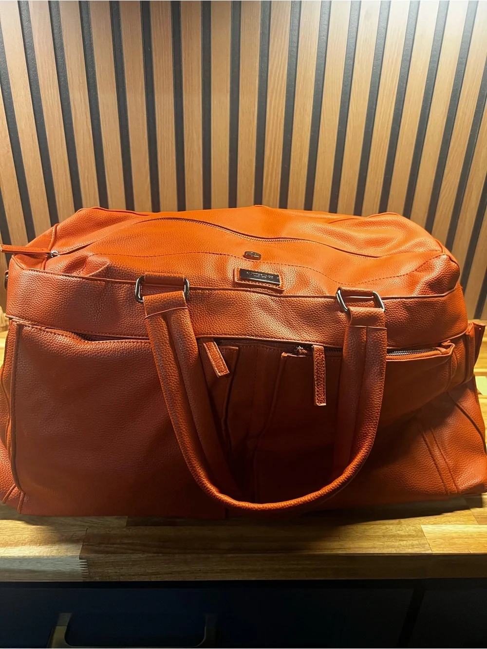 Gutteridge & Co. Napoli Leather NEW  Weekend Duffle Bag - Italian Orange